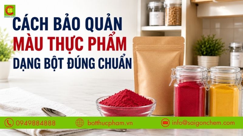 Cách Bảo Quản Và Pha Màu Thực Phẩm Dạng Bột Đúng Chuẩn